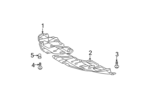 2008 Toyota Camry Splash Shields Diagram