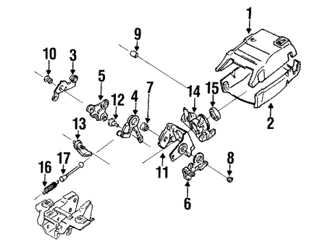 1987 Toyota Pickup Steering Column, Steering Wheel & Trim Diagram 5 - Thumbnail