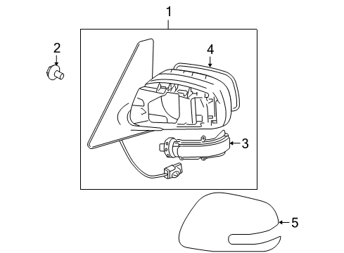 2012 Scion xB Outer Mirror Cover, Left Diagram for 87945-22030-E1