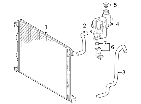 2023 Toyota Crown RADIATOR ASSY, INTER Diagram for 16550-25040