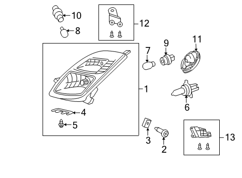 2008 Toyota Prius Headlamps Diagram