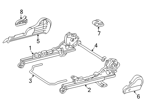 1998 Toyota Corolla Track End Cover, Passenger Side Diagram for 72137-02020-C0