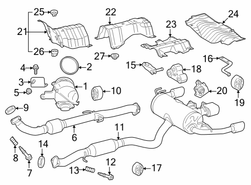 2023 Toyota GR Corolla STAY, EXHAUST PIPE S Diagram for 17568-18010