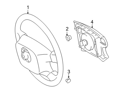 2002 Toyota Avalon Steering Column & Wheel, Steering Gear & Linkage Diagram 3 - Thumbnail