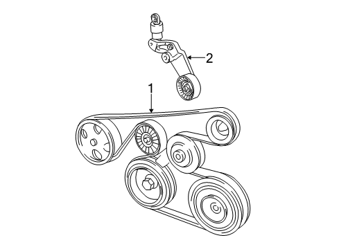 2003 Toyota Corolla Belts & Pulleys, Cooling Diagram