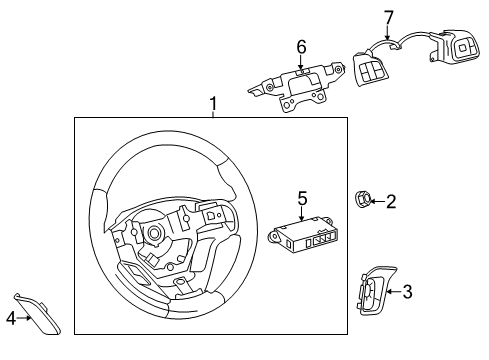 2016 Toyota Highlander Steering Column & Wheel, Steering Gear & Linkage Diagram 5 - Thumbnail