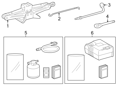 2023 Toyota Corolla Cross Jack & Components Diagram