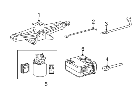 2021 Toyota Corolla Jack & Components Diagram