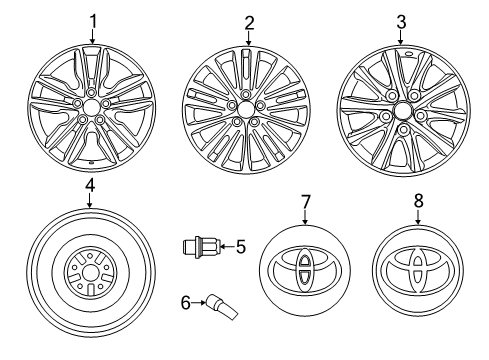 2018 Toyota Avalon Wheel, Disc Diagram for 42611-07100