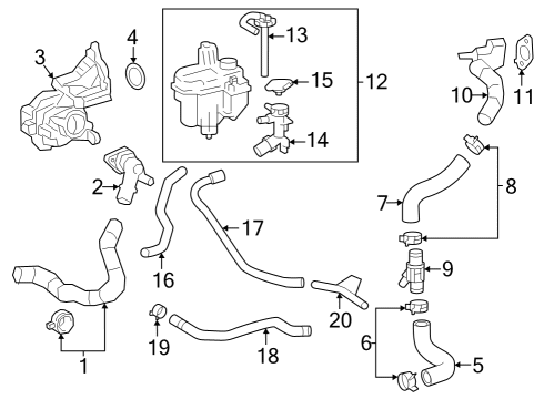 2022 Toyota Corolla Cross HOSE, WATER BY-PASS Diagram for 16264-F2170