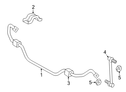 2001 Toyota Prius Stabilizer Bar & Components - Front Diagram