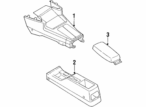 1988 Toyota Corolla Door Sub-Assy, Console Compartment Diagram for 58905-12070-03