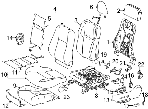 2013 Toyota RAV4 Shield, Front Seat Cushion Diagram for 71868-42030-C0