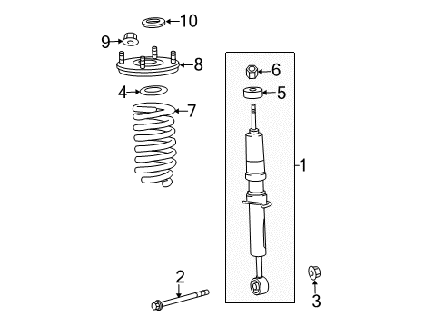 2021 Toyota Tundra Struts & Components - Front Diagram 1 - Thumbnail