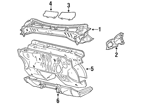 1987 Toyota Celica Panel Sub-Assembly, Dash Diagram for 55101-20700