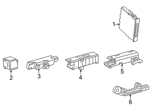 2023 Toyota Corolla Cross Keyless Entry Components Diagram