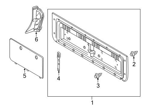 2013 Toyota Land Cruiser Interior Trim - Tail Gate Diagram