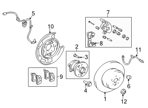 2006 Toyota Highlander Rear Brakes Diagram 4 - Thumbnail