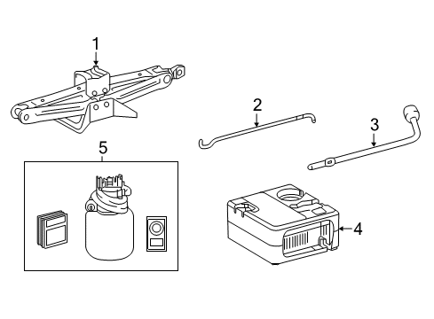 2022 Toyota Prius AWD-e Jack & Components Diagram