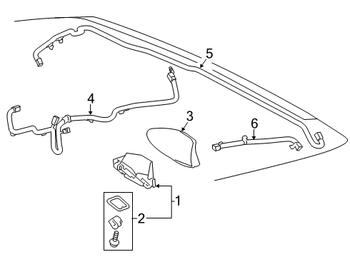 2020 Toyota RAV4 Cover Kit, Antenna O Diagram for 86077-12060-B5