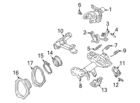 1999 Toyota RAV4 Cover Sub-Assy, Steering Column Hole Diagram for 45026-42020