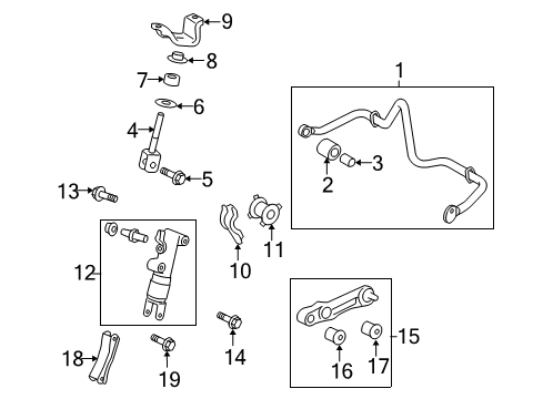 2021 Toyota Land Cruiser Stabilizer Bar & Components - Rear Diagram