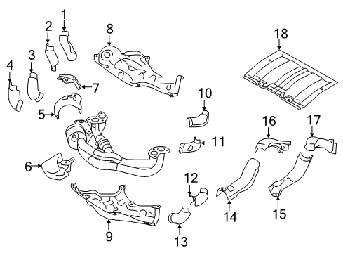 2019 Toyota 86 Cover COMPL-Exhaust Diagram for SU003-06440