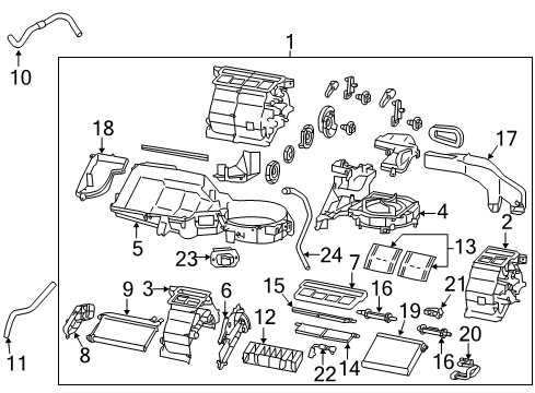 2014 Scion FR-S Heater Core & Control Valve Diagram