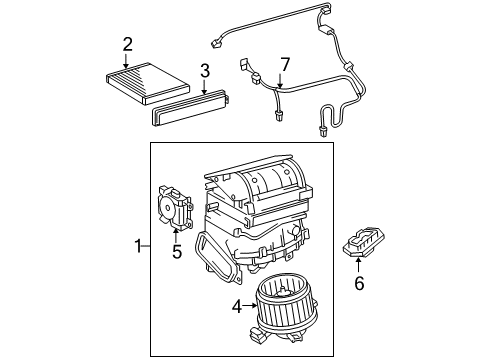 2011 Toyota RAV4 Blower Motor & Fan, Air Condition Diagram