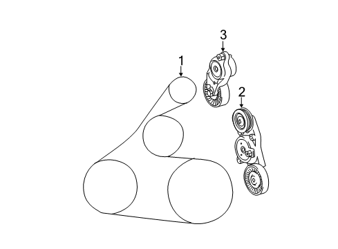 2010 Toyota Camry Belts & Pulleys, Cooling Diagram 2 - Thumbnail