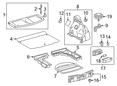 2017 Toyota Corolla iM Interior Trim - Rear Body Diagram