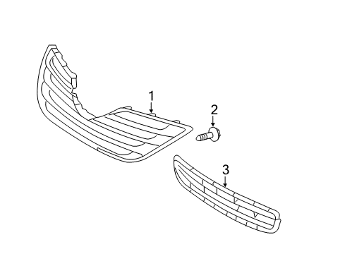 2008 Toyota Camry Grille & Components Diagram