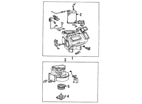 1987 Toyota Supra Blower Motor & Fan, Air Condition Diagram