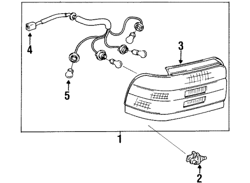 1997 Toyota Corolla Lamp Assy, Rear Combination, LH Diagram for 81560-02060