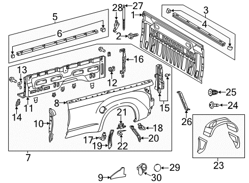 2019 Toyota Tundra Front & Side Panels Diagram 3 - Thumbnail