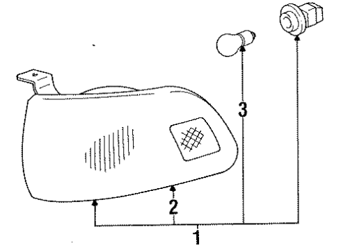 1992 Toyota Previa Side Marker & Signal Lamps Diagram