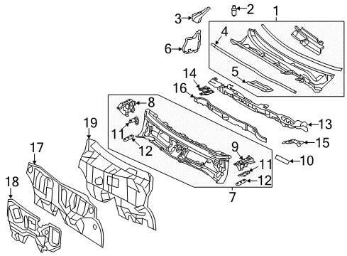 2015 Toyota RAV4 INSULATOR, COWL Top Panel Diagram for 55787-0R030