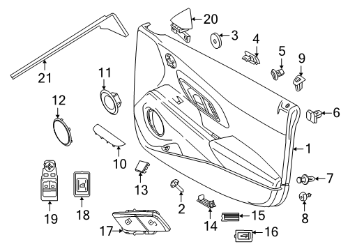 2021 Toyota GR Supra Door Diagram