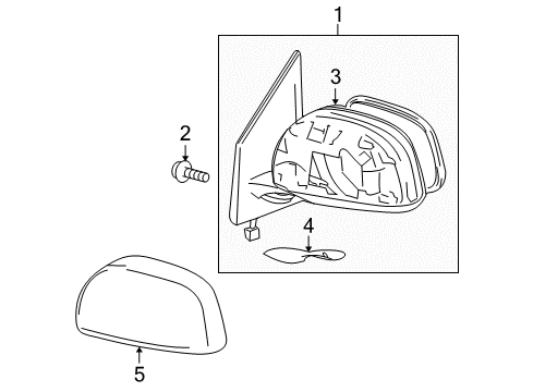 2012 Toyota RAV4 Outside Mirrors Diagram