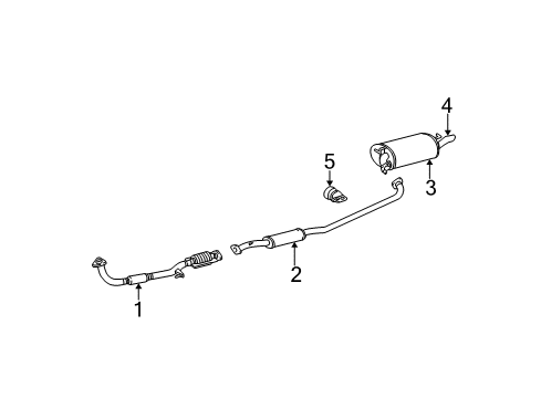 2004 Toyota Camry Pipe Assembly, Exhaust, Front Diagram for 17410-0A420