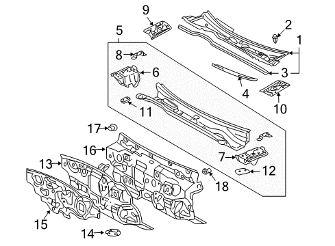 2007 Toyota Solara Cowl Diagram