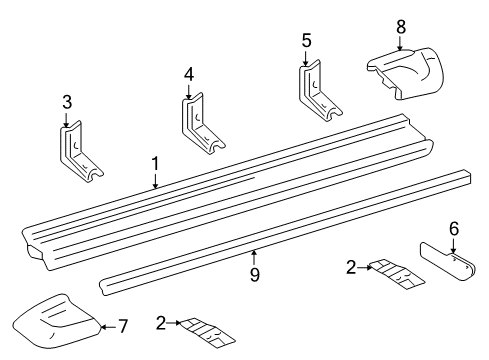 2010 Toyota Land Cruiser Exterior Trim - Pillars, Rocker & Floor Diagram 3 - Thumbnail