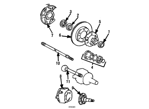 1985 Toyota Pickup Front Suspension, Control Arm Diagram 4 - Thumbnail