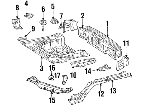 1993 Toyota Corolla Member Sub-Assy, Rear Suspension Diagram for 51206-12060