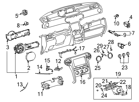 2004 Scion xB Instruments & Gauges Diagram