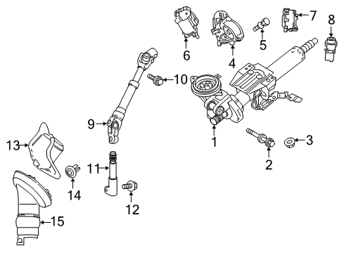 2018 Toyota Corolla iM Column Sub-Assembly, ELE Diagram for 4520A-12110