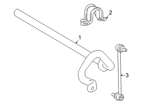 2022 Toyota Sienna Stabilizer Bar & Components - Front Diagram