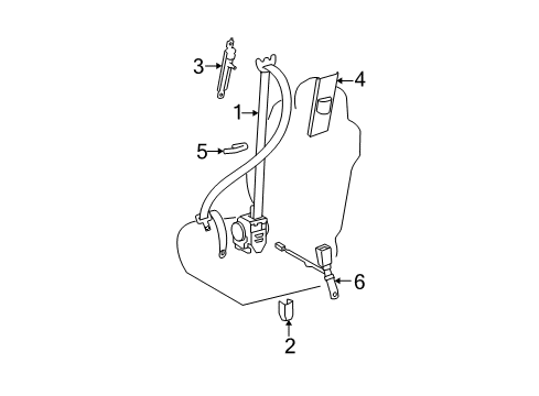 2013 Toyota Tundra Front Seat Belts Diagram 1 - Thumbnail