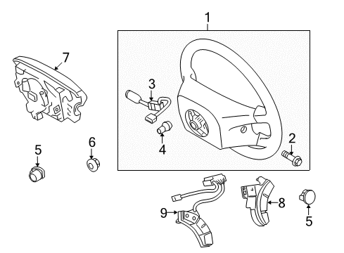 2006 Toyota Sequoia Cover, Steering Wheel, Lower Diagram for 45186-06020-C0