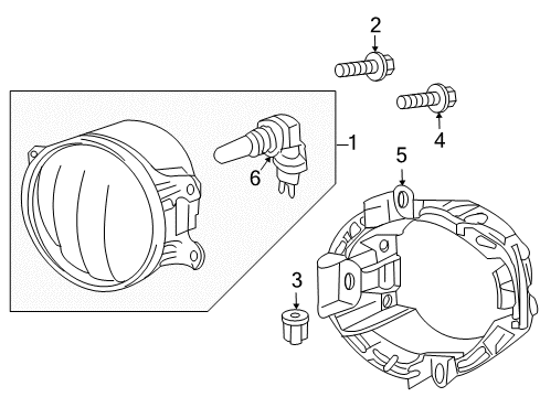 2007 Toyota RAV4 Bulbs Diagram 1 - Thumbnail